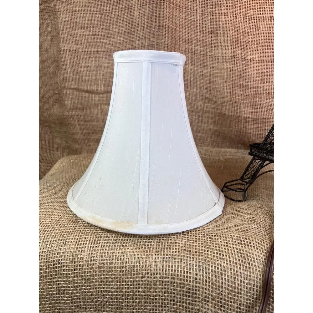 Adesso Eifel Tower Novelty Table Lamp with White Fabric Shade